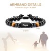 TempBeau Bracelet Men's Dad Gifts: Grandpa Bracelet Beads Length Adjustable