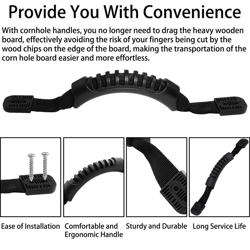 stufool 2 Pcs Cornhole Handles, Corn Hole Handles, Cornhole Board