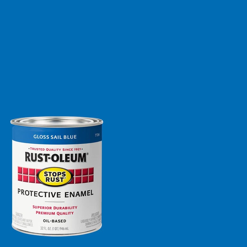 Rust-Oleum 7724502 Stops Rust Brush On Paint, Quart, Gloss Sail