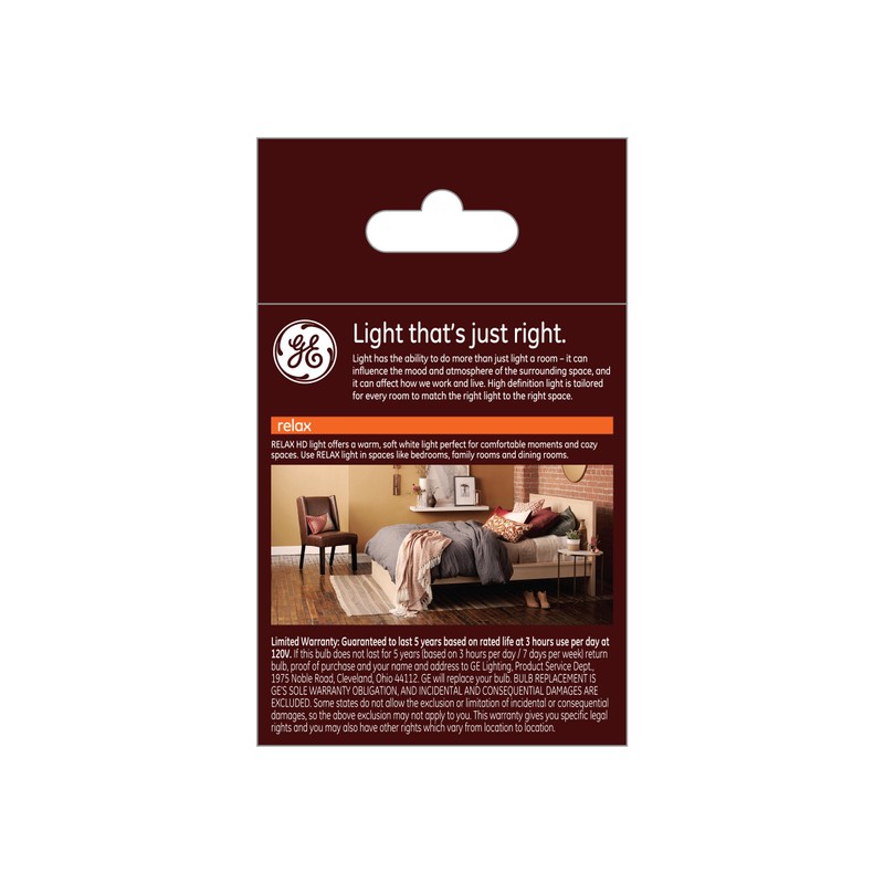 GE Lighting 45441 Relax HD LED (50-Watt Replacement) 500-Lumen PAR20