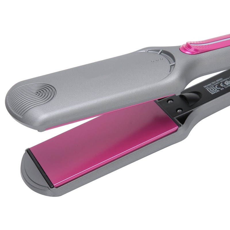 Professional Hair Straightening Ceramic Heating Plate Straightener LCD Display Hairdressing