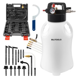 BILITOOLS Transmission Fluid Transfer Pump Air Operated, 8L (2.1 Gallons) Automatic Pneumatic Vacuum Oil Fluid Extractor Dispenser ATF Refill Kit with 15 ATF Adapters