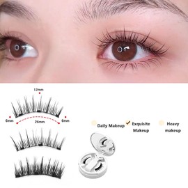 SYGELER Magnetic Eyelashes, Soft Natural Look Magnetic Lashes Kit, Magnets False Eyelashes with Applicator Reusable No Glue Needed Eyelashes Easy to Wear and Remove
