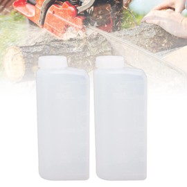2 Stroke Oil Mixing Bottle, 2 Stroke Mixing Bottle, 600ML 2PCS 2 Stroke Oil Petrol Fuel Mix Bottle, Accurate Oil Mixing Bottle Container Two Stroke Mixing Bottle for Chainsaw