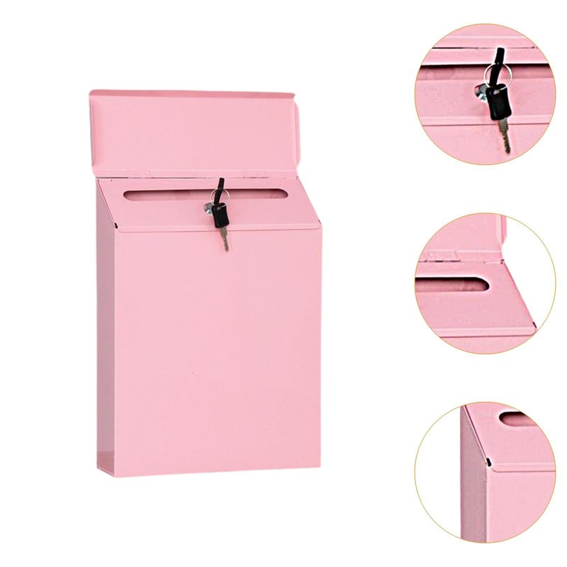 Generic Retro Post Box Wall Mounted Mailbox with Lock and