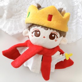 King Costume (Crown, Cape & Sword Set) 3.9 inches (10 cm) Sewn-on Kigurumi Accessories, Kpopdoll Costume