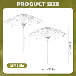 IJG Outdoor Solar Lights, 2 Pack Waterproof LED Garden Lights Solar Powered, Landscape Light Garden Decor, Colorful Outside Decorations for Lawn, Backyard, Patio (Warm Light)