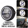 Headlight Motorcycle Mini Type LED Projector Angel Ring Harley Universal