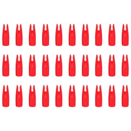 NIKA ARCHERY Pack of 30 Arrow Nock Plastic Outdoor Knocks for ID7 mm Shaft Archery Outdoor Sports Hunting Accessories Red