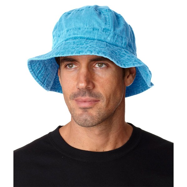 Adams Vacationer Pigment Dyed Bucket Hat XL CARIBBEAN BLUE