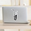CafePress Saxophone Music Notes Medium Die Cut Sticker, 5.75" x
