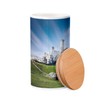 Fabulous Ceramic Pot with Lid Bamboo - Medieval Castle in