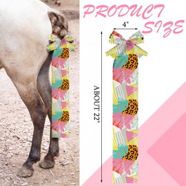 Eccliy 8 Pcs Horse Tail Bag Breathable Guard Stretchy 22 Slip on Horse Tail Wrap 2 Strand Closure Straps Grooming Supplies to Keep from Dirt Breakage Rubbing 8 Designs