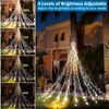 Decute Christmas Decorations Outdoor String Lights 8 Modes and Timer