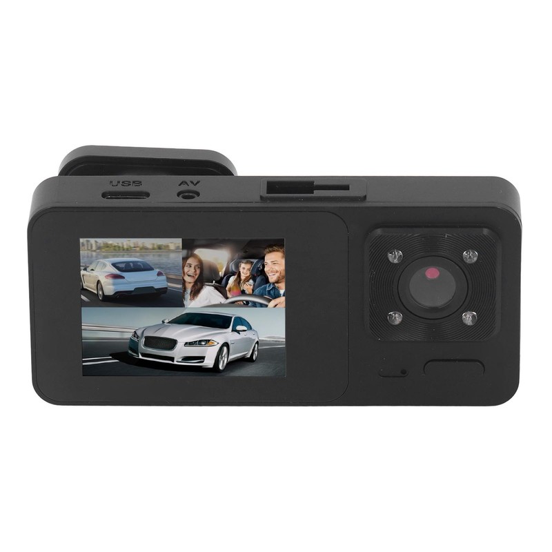 Dash Camera Triple Lens Rotatable HD1080P Night Vision 2in ISP