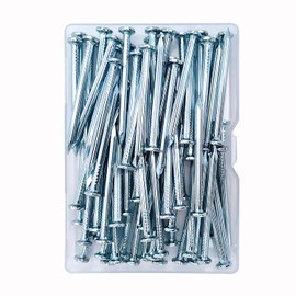 ELOOGAA 65pcs 2 inches Galvanized Hardware Nails for Hanging Pictures,Good Hardness Picture Hanging Nails,Wall Nails,Wood Nails