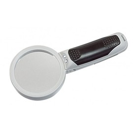 Lindner LED illuminated magnifier with 3 interchangeable lenses S7133, Magnification 2.5x / 5x / 16x