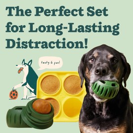 WOOF Pupsicle and Treat Tray - Long-Lasting Interactive Dog Toys for Boredom and Silicone Dog Treat Mold for Dog Treats - Reusable, Dishwasher Safe - Dog Toys for Small Dogs 10-25 lbs
