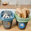 Set of 6 Waste Separation Stickers, Scratch- and Weatherproof, Finest