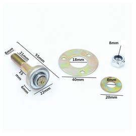 Acxico 4Pcs Rocking Chair Bearing Connecting Piece Rocking Chair Bearing Screws Kits Furniture Connecting Fittings