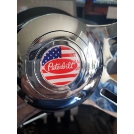 Peterbilt Steering Wheel horn button 1.5 inches Epoxy Sticker