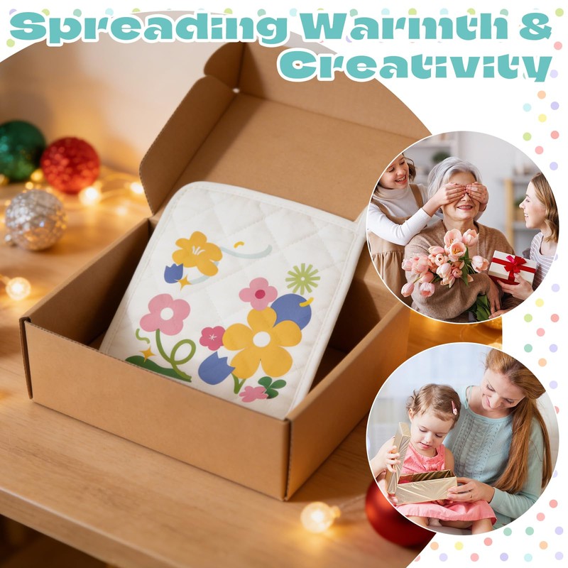 40 Pcs Pot Holder with Pocket for Craft Include 16
