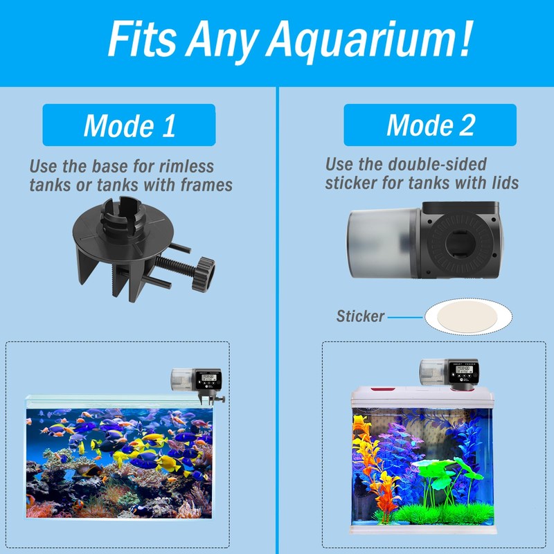 AquaMiracle Programmable Automatic Fish Feeder for Aquarium, Auto Fish Food