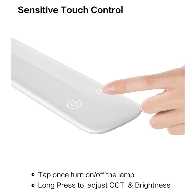 LED Desk Lamp With Clamp, 10W Gooseneck Lamps Touch Control,Swing