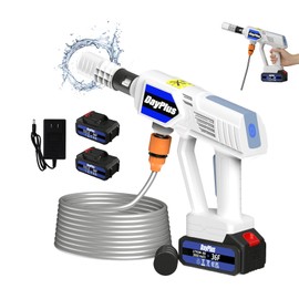 Yiyai Cordless Pressure Washer - Portable Pressure Cleaner, 4 Adjustable Nozzles, w/ 2pcs 1.5Ah Battery & Charger, 653 PSI, Flow Rate 270L/H - Perfect for Car Washing, Garden Watering and More