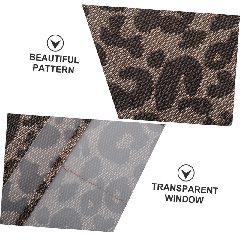 BUGUUYO Leopard Print Car Registration Holder Pu Insurance Card Wallet