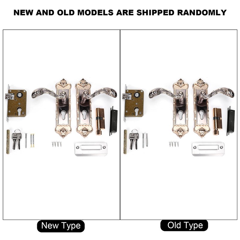 Retro Door Lock Indoor Lever Tongue Lock Handle Lockset Mechanical