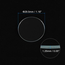 QUARKZMAN Pack of 12 Watch Glass Round Flat Watch Crystal Lens Glass 26 mm x 1.2 mm (Diameter x Thickness) Round Glasses Replacement Glasses Watches Face Crystals Lens Tool for Watchmaker Repair