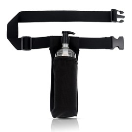 Funda para aceite de masaje, ajustable y duradera, solo bolsa, botella no incluida, Negro -, Bolsa