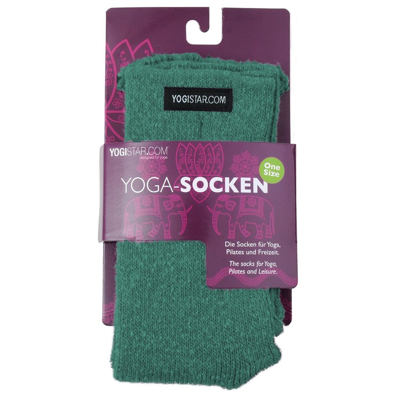 Yogistar Yoga Socks Dark Green, Green
