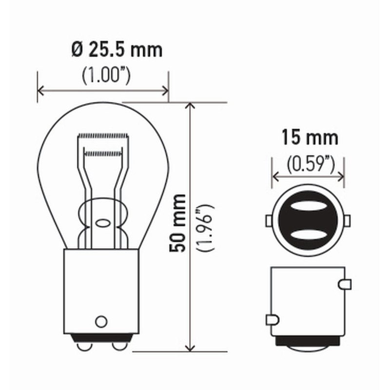 Hella 7528TB Bulb 7528 12V 21/5W Bay15D S8 (2)