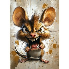 TOSTOG Diamond Painting Kits for Adults,Angry Mouse 5D DIY Diamond Art Kit Full Drill Diamond Crystal Rhinestone Arts and Crafts Picture for Home Wall Decor 30x40cm