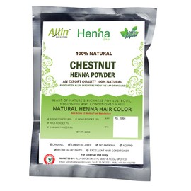 Allin Exporters Chestnut Henna Hair Color - 100% Organic and Chemical Free Henna for Hair Color Hair Care - (60g x 3 Packets)