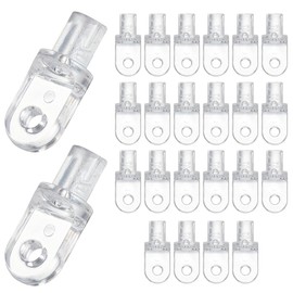 WEBEEDY 24 Pcs Hardware Wand Tip Repair Wand Transparent Vertical Blinds Replacement Parts Blind Wand Replacement Tip Accessories Venetian Blind Repair Supplies, 25x10mm/0.98x0.39''