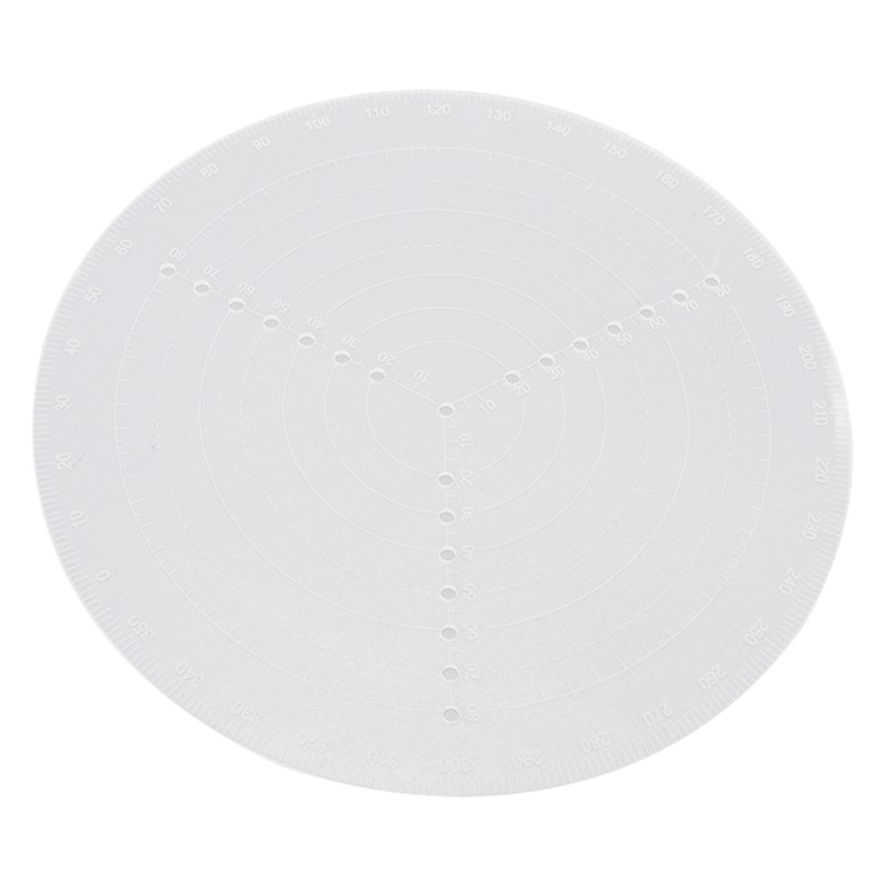 Round Center Finder Acrylic Semi Transparent Compass Drawing Measurement Tools