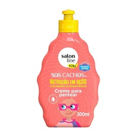 Salon Line - Linha SOS Cachos Kids (Nutricao) - Creme para Pentear 300 Ml - (SOS Curls Kids (Nourishing) Collection - Combing Cream 10.14 Fl Oz)