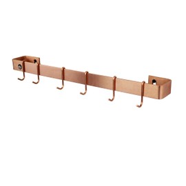 Enclume, Brushed Copper Handcrafted 24" Utensil Bar Wall Rack