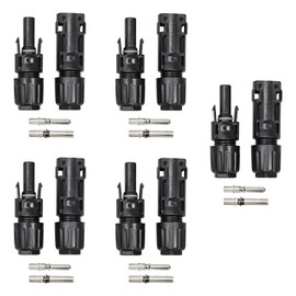 Slocable Solar Plug 6 mm2, IP68 Solar Panel Plug, 1500 V PV Plug, Male/Female Connector for 10AWG Solar Cable, 5 Pairs