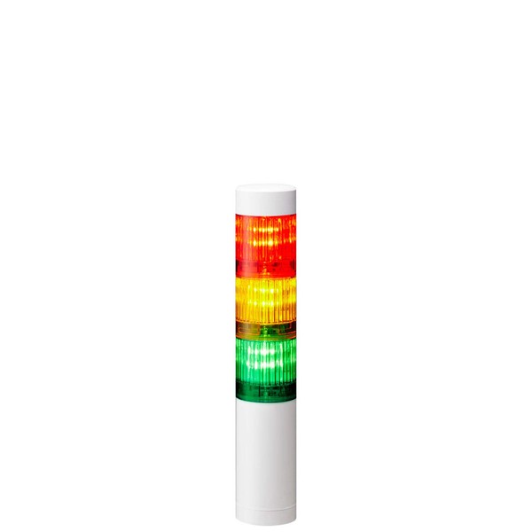 PATLITE LR4-302WJNW-RYG Signal Tower LR4-302WJNW-RYG DC24V Φ40 3 Stage Red, Yellow, Green, No Flashing / No Buzzer, Direct Installation, Cab Tire Cable