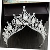 FOMIYES 2pcs Silver Decorative Crown Wedding Hairband Rhinestones Easy Wear