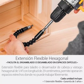 Mercader Digital Extensión Flexible Para Taladro Destornillador Hexagonal