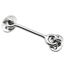 MARINE CITY Buckle Cabin Hook and Eye Latch, 316 Grade Stainless Steel, Wind Proof Shed Safety Stopper, Silent Holders Catch Lock, 3 Inches, Ideal for Marines, Boats, Ships, Yachts (Pack of 1)