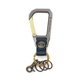 Masterpiece Carabiner Men's Key Chain, navy