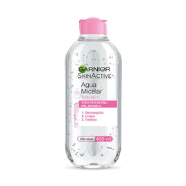 Garnier Skin Active Agua micelar desmaquillante Todo-en-1, 400ml. Limpia, desmaquilla y tonifica, para todo tipo de piel                              
