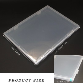 Asusolvent A4 File Box Portable Paper Organizer, Transparent Office Supplies Holder, Document Case, Magazine Storage Containers 12.2 x 9 x 0.8inch