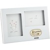 Ikeda 57008 Dual Museum White Photo Frame with Music Box,